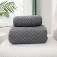 thumbnail image 4 of Cinvoph 2 Piece Bath Towel Set, Cotton Bathroom Towel - 1 Bath Towels, 1 Hand Towels, Super Soft, Highly Absorbent Towels for Bathroom, Gym, Hotel, and Spa, Gray, 4 of 5