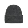 thumbnail image 2 of Women's Waffle Knit Beanie, Solid Color Rolled Brim Slouchy Hat, Thickened Winter Warm Cuffed Hat for Outdoor, Casual Daily Wear and Gift Grey, 2 of 7