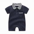 thumbnail image 4 of TOWED22 Toddler Baby Boy Girls Summer Clothes Print Romper Newborn Jumpsuit Country Stuff Navy,9-12 M, 4 of 4