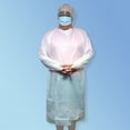thumbnail image 2 of Keystone Polyethylene Isolation Gowns, with Thumb Loops, White, 100/case, 2 of 3