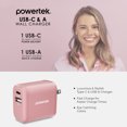 thumbnail image 4 of Liquipel Powertek Pastel Velvet 20W Combo Wall Charger - Pink, 4 of 7