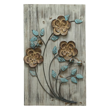 Stratton Home Decor Rustic Floral Wall Panel I - Walmart.com