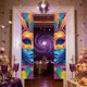 thumbnail image 5 of Decoraciones para fiestas de carnaval | Banderas y pancartas colgantes para el festival de Mardi Gras | Banderines decorativos de poliéster multicolor de 180 x 30 cm para jardín, patio o entrada, 5 of 6