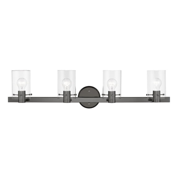 17234-46 Livex Lighting Munich - 4 Light Bath Vanity In Contemporary Style-8.5 Inches Tall and 35.5 Inches Wide-Black Chrome Finish