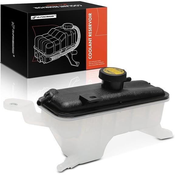 A-Premium Engine Coolant Overflow Recovery Reservoir Tank [with Cap] Compatible with Toyota RAV4 2006-2011, RAV4 2012 3.5L, RAV4 2012-2018 2.5L - Front