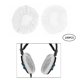 thumbnail image 3 of 1 par de sanitarias blancas no tejidas para auriculares, elásticas desechables, desodorizantes y lavables a prueba de gérmenes, para la shamjiam Funda para auriculares, 3 of 9