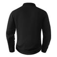 thumbnail image 4 of Puliio Mens Oversize Hoodless Sweatshirts High Neck Half Zip Color Block Pullover Jacket Winter Warm Loose Fit Comfortable Stretchy Daily Wear Athletic Hoodless Tops, 4 of 5