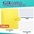 3x5 Lined Index Cards with Ring Binder Holder and Dividers, 100 Ruled ...