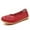 Red, variant on Women‘s Casual Loafers, Perforated Leather Look Driving Shoes with Flexible Rubber Nubbed Sole, Comfort for Mature Feet, Walking, and Light Support Blue 36