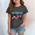 thumbnail image 2 of K pop Demon Chandail pour Filles, T-Shirt Graphique Mignon avec Dessin Animé, T-Shirt Tendance et Drôle, Chandail pour Enfants, Hauts Roses, Manches Courtes, Col Ras du Cou, 2 of 4