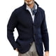 thumbnail image 1 of Elegante y cálida, perfecta para citas o fiestas. Chaqueta informal de cuello alto y escote en V en azul oscuro, talla 3XL, 1 of 6