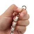 thumbnail image 6 of Spencer Replacement Purse Chain Strap Handle for Handbag Shoulder Bag Crossbody Bag, 45" Metal Leather Strap, White, 6 of 8
