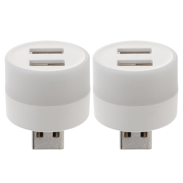 2pcs Luz de automóvil de 2 puertos Adaptador USB USB Lámpara de luz de iluminación USB