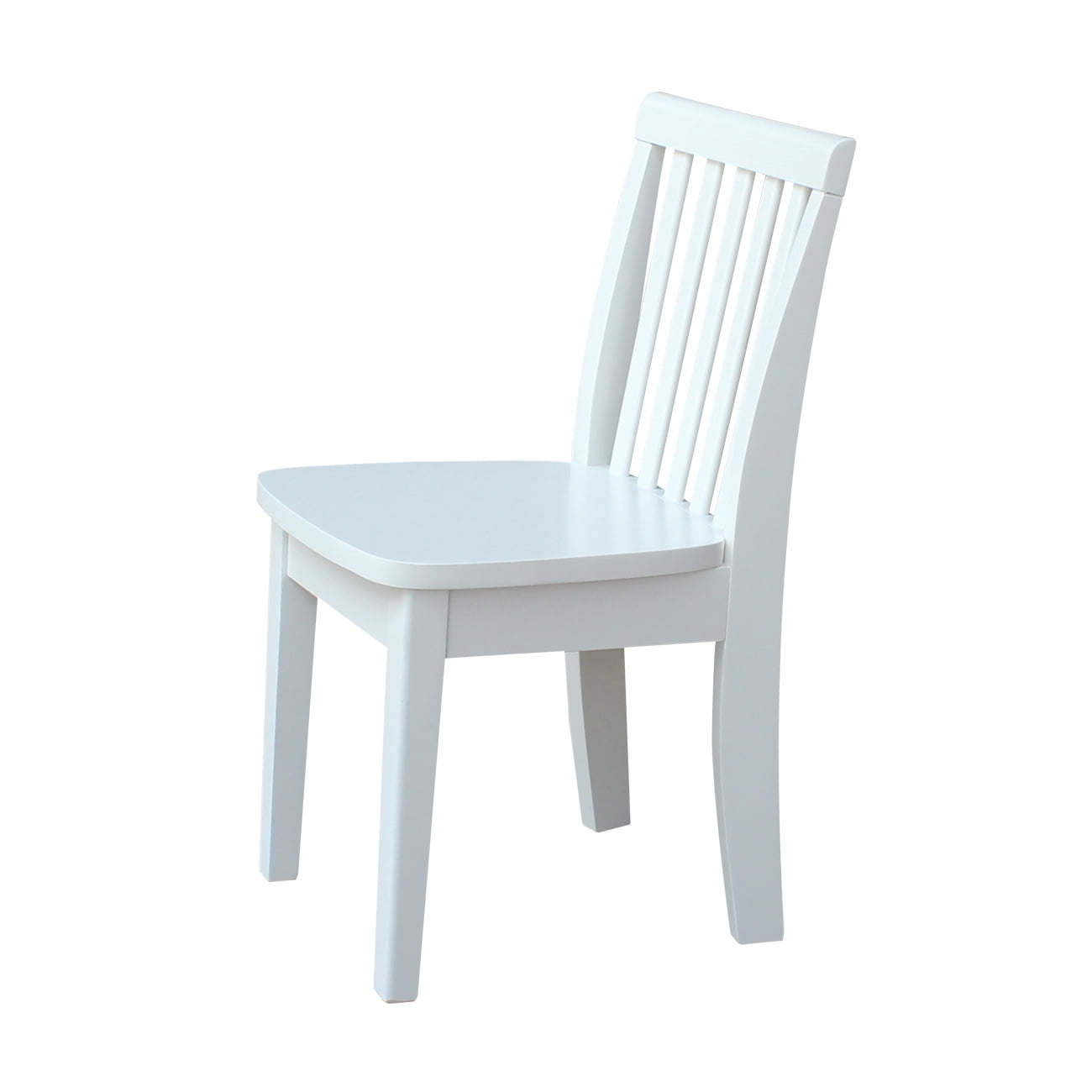 International Concepts Indoor Wood Mission Kids Table and Chairs Set in White - 3 Piece Set
