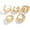 Gold, variant on Gold Plated Geometric Chunky Water Drop Ring Set for Women,Open Adjustable Twisted Stacked Knuckle Finger Ring Set Punk Party Jewelry Accessories Gift