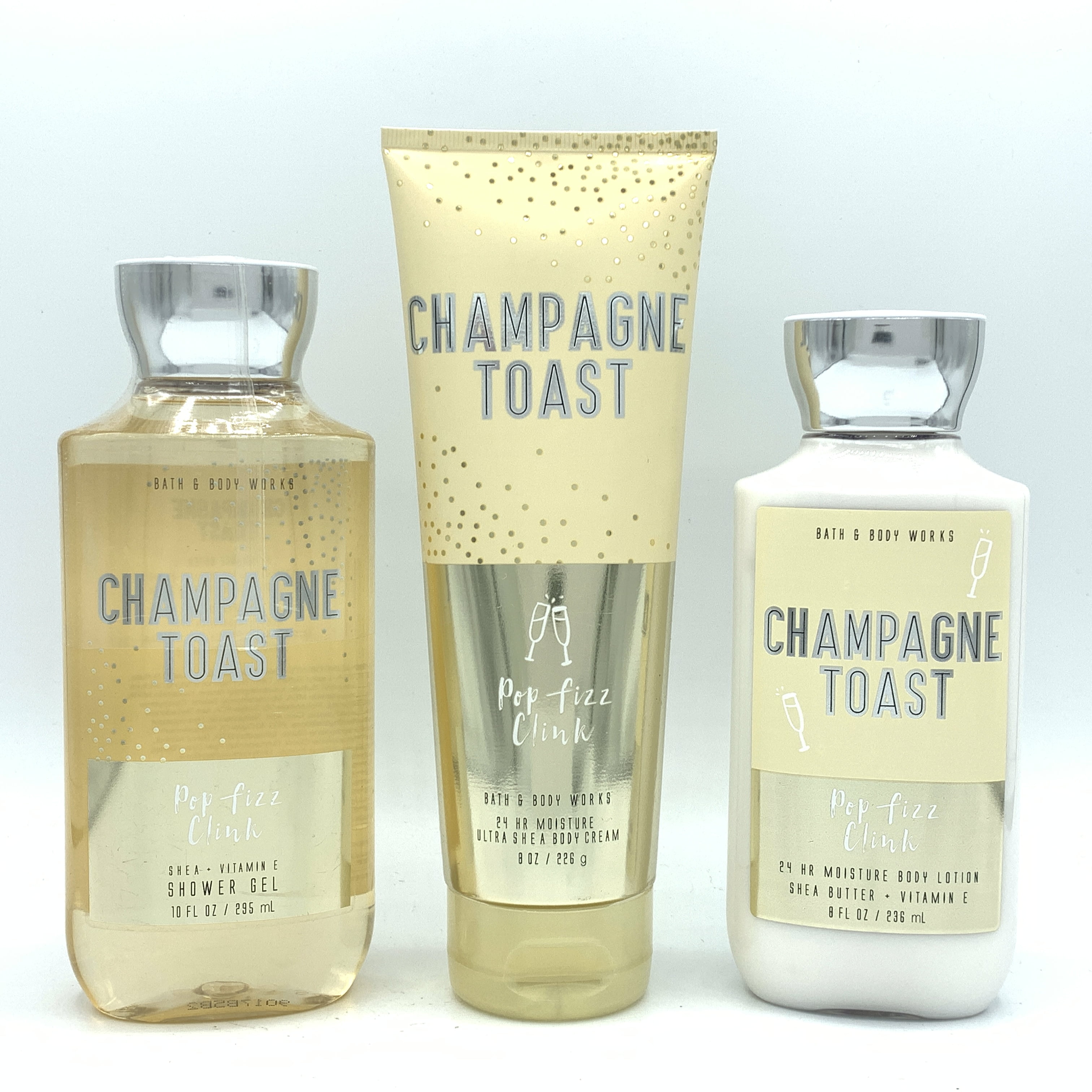 Bath and Body Works Champagne Toast Body Lotion, Shower Gel and Body