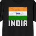 thumbnail image 2 of Indian flag on Black Ground Adult Crew Neck Short Sleeve T-shirt - Small, 2 of 7