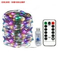 thumbnail image 2 of Justharion Lampe de Jardin USB LED Étanche Télécommande Minuterie 5m 50LEDs Bleu Coloré 10m 1Set, 2 of 6
