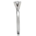 thumbnail image 4 of High polished (no plating) Stainless Steel Ring with AAA Grade CZ in Clear for Women Clear Stone Color Style TK203 Size 5, 4 of 4