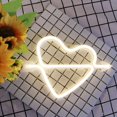 thumbnail image 5 of -- Cupido Luz de neón Cupido Letreros Decoración de pared, Batería y USB Alimentado por USB Cupido Blanco Luces de neón Luz de pared Lámparas de interior para dormitorio, Día de San Valentín,, 5 of 5