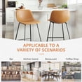 thumbnail image 5 of Carolayne 24" Bar Stools Set of 4, Counter Height Stools with Back for Kitchen Island and Dining Room, Faux Leather, Whisky Brown, 5 of 6