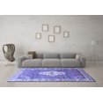 thumbnail image 3 of Ahgly Company Indoor Square Medallion Blue Traditional Area Rugs, 3' Square, 3 of 4
