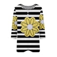 thumbnail image 3 of Birdeem Blouse pour Femmes Col Rond Manches 3/4 Boutonnée, 3 of 9