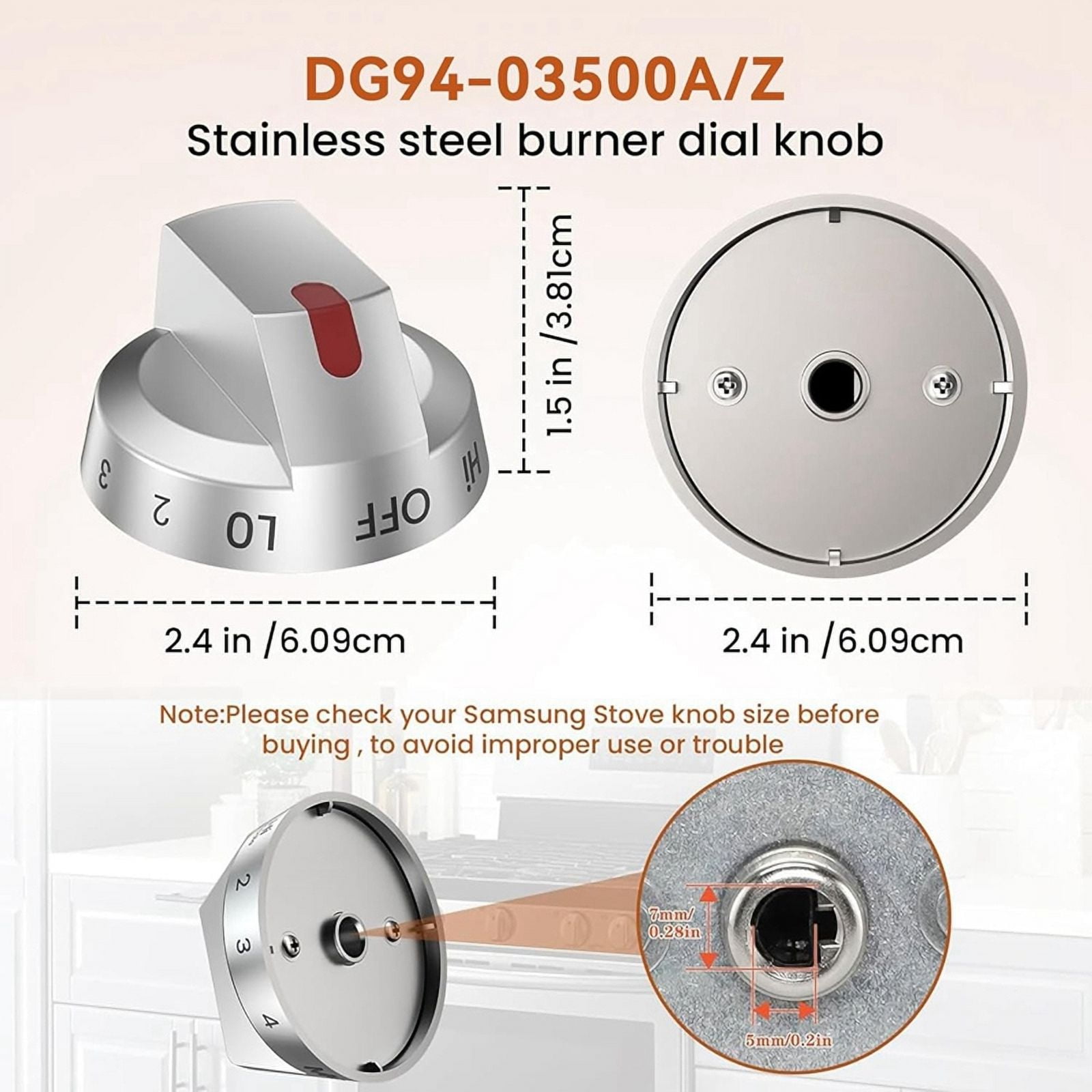 DG94-03500V/W for Electric Stove Replacement (4PCS),Compatible with Electric Range NE63T8311SS/AA NE63T8111SS Silver