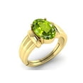 thumbnail image 2 of Natural Certifed 925 Sterling SilverGold Plated Green Peridot Gemstone Ring Woman And Men, 2 of 3