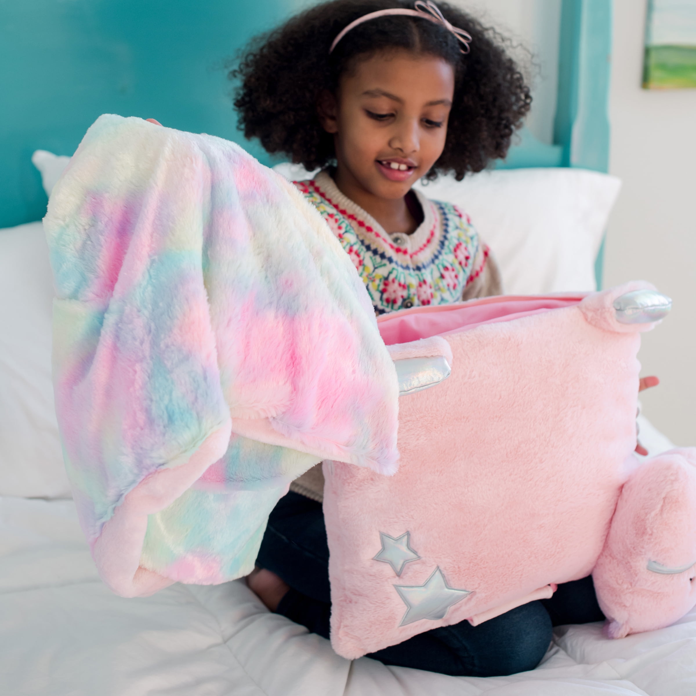 Animal Adventure Wild for Style™ Cuddle Combos™ 2-in-1 Blanket and Cuddle Bud 15" Unicorn Plush Toy