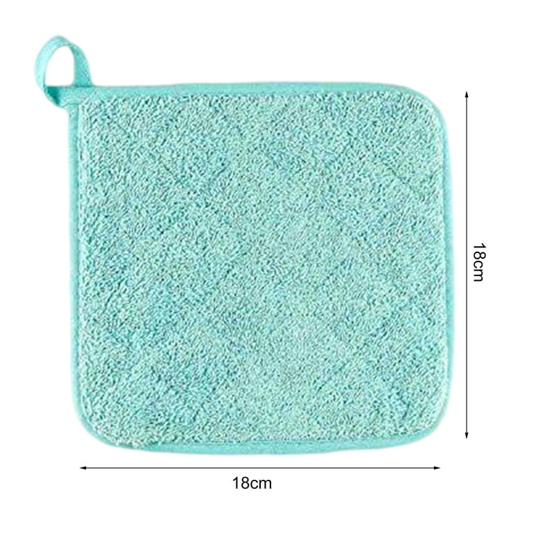100% Cotton Pot Holders Cotton Made Machine Washable Heat Resistant Everyday Kitchen Basic Terry Pot Holder, Hot Pads, Trivet for Cooking and Baking