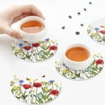 thumbnail image 5 of Kdxio Wild Herbs Funny Coasters,4 Pcs Leather Coasters,Housewarming Gifts,Protect Furniture from Water Marks Scratch and Damage, 5 of 6