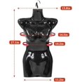 thumbnail image 2 of SSyao 4PCS Female Torso Dress Form Sewing Mannequin Polypropylene (PP) Retail Mannequin Manikin 27 Inch Height Display Dress Clothing Form with Metal Hook,Black, 2 of 7