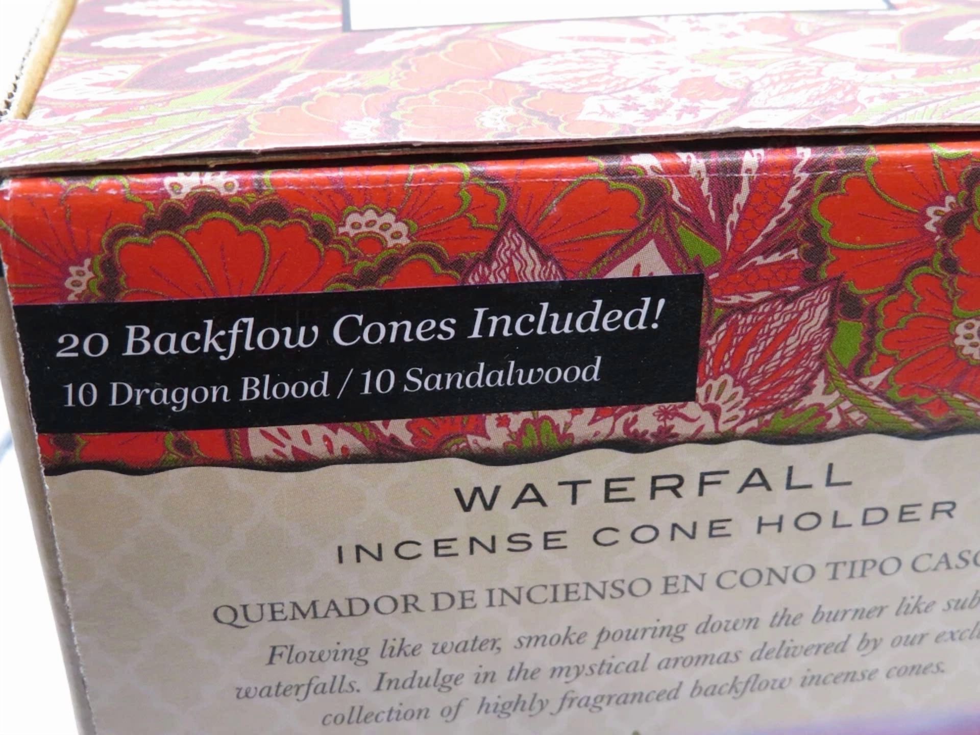 CRESTIN- Medium Waterfall Incense Cone Holder With 20 Incense Cones