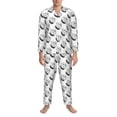 thumbnail image 3 of Honeii Cool Dog Pattern Mens Pajamas Set,2pcs Men's Lounge Long Sleeve Sleep Shirt and Pajama Bottoms Sleepwear Set,Mens Pjs Sets-Medium, 3 of 7