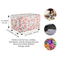 thumbnail image 2 of ZUEXT Floral Collapsible Laundry Hamper, Pink Rose, 2 of 8
