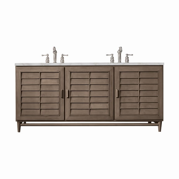 James Martin Vanities 620-V72-3Vsl Portland 72" Double Basin Wood Vanity Set - Wood