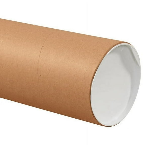 Jumbo Mailing Shipping Tubes, 6 Inch x 24 Inch, Kraft Brown (Pack of 10)