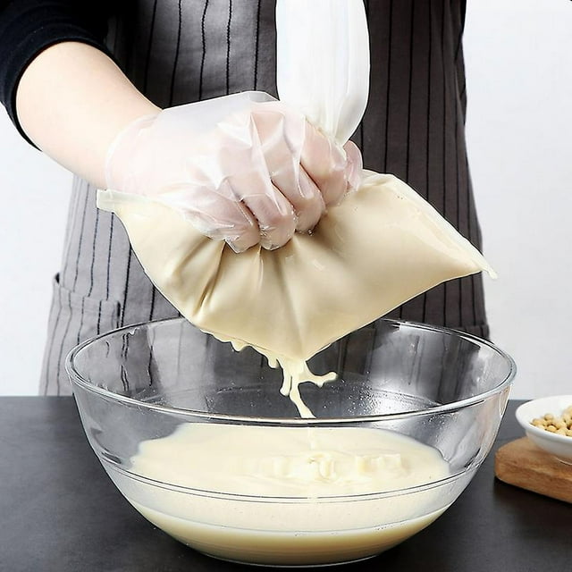 Bolsa de filtro de vino y leche de soja, bolsa de leche de nuez, filtro de yogur, aceite de té y café, malla de red, filtro de nailon reutilizable para cocina (30x45cm), 2 uds.
