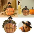 thumbnail image 1 of Estatuas de calabazas y pavos para el Día de Acción de Gracias. Figuritas de resina. Adorno. Otoño. Decoración para la mesa del comedor. Halloween. Navidad. Estatuas de resina de calabazas y pavos., 1 of 8