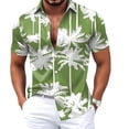 thumbnail image 4 of IWRICH Men's Hawaiian Shirts Short Sleeve Button down Aloha Shirts Summer Vacation Beach Shirts Green XXXL, 4 of 4