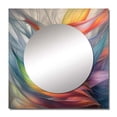 thumbnail image 2 of Designart "Antique Multicolored Pastel Foliage Boho Aquarelle I" Abstract Painting Multicolor Large Square Mirror - Square Bedroom Mirror Printed Wall Decor - Modern Square Printed Wall Mirror Art, 2 of 5