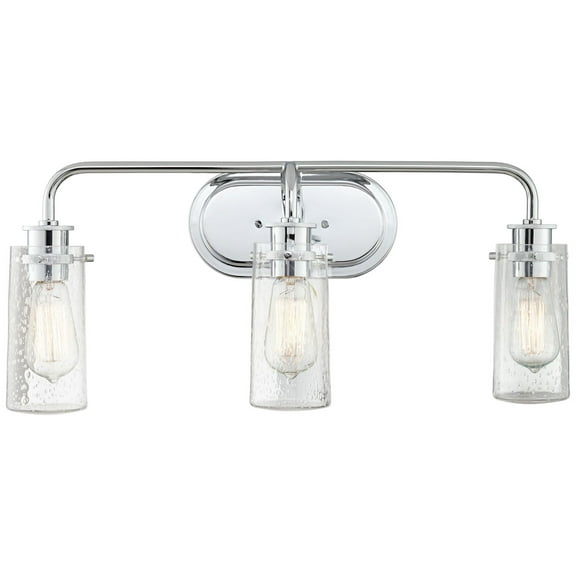45459CH Kichler Lighting Braelyn - 3 Light Bath Vanity Approved for Damp Locations - with Vintage Industrial inspirations - 10.25 inches tall by 24