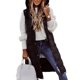 thumbnail image 4 of Chaleco de Invierno para mujer, abrigo de Color sólido acolchado sin mangas con capucha, chaqueta de mujer con cordón, chaleco femenino de longitud media con un solo pecho, 4 of 5
