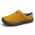 thumbnail image 4 of Calceus Mens Womens Comfortable Faux Fur Lined Slippers Anti-Skid Rubber Sole Indoor Outdoor Slippers Yellow 9, 4 of 6