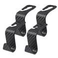 thumbnail image 6 of Wmool 2Black Carbon Fiber Auto Back Seat Headrest Hooks Storage Car Accessories, 6 of 8