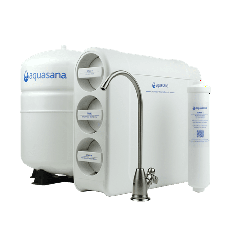 Aquasana SmartFlow™ Reverse Osmosis Water Filter System - Brushed Nickel Faucet - AQ-SFRO-BN