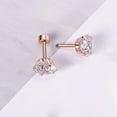 thumbnail image 2 of Rose Gold 5 Pairs Cubic Zirconia Cartilage Mini Stud Earrings Set for Women Men Stainless Steel Tragus Helix Statement Earring, 2 of 6