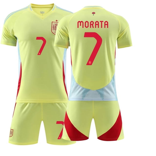 Maillot de Football Garçons Filles Enfants Spain away MORATA 7# GAVI 9# PEDRI 26#