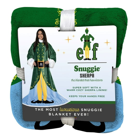 Sherpa Snuggie The Original Wearable Blanket with Sleeves, Sherpa Throw Fleece, Elf